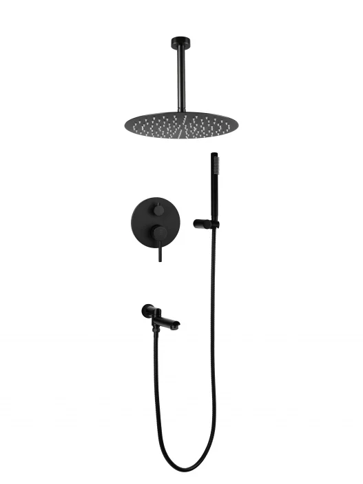 შხაპის ნაკრები FILARETE Roun FL1022 (შავი მქრქალი)