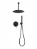 Shower set FILARETE Roun FL1024 (Black matte)