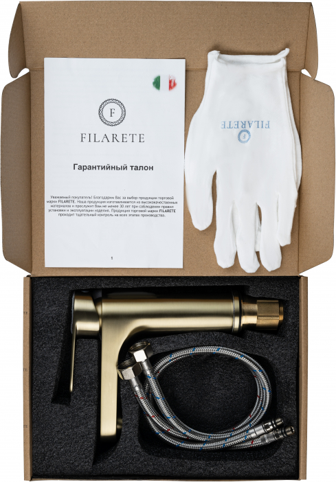 Cмеситель для раковины FILARETE Retta FL5030 (Матовое золото)