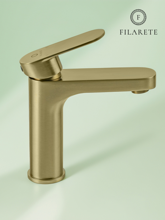 Cмеситель для раковины FILARETE Retta FL5030 (Матовое золото)