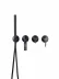 Built-in bath mixer FILARETE Roun FL2122 (Graphite)