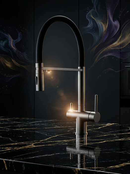 Смеситель для кухни под фильтр на магните FILARETE FL3020 (Графит)