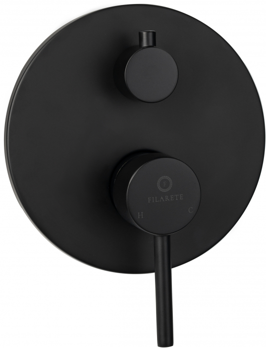 Душевой комплект FILARETE Roun FL1023 (Черный матовый)