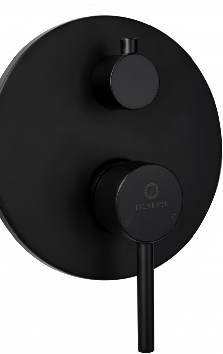 Душевой комплект FILARETE Roun FL1023 (Черный матовый)