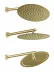 Shower set FILARETE Roun FL1023 (Matt gold)