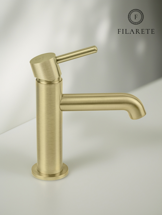 Cмеситель для раковины FILARETE Roun FL5020 (Матовое золото)