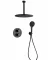 Sistem de duș ascuns FILARETE FL1054 cu termostat negru mat