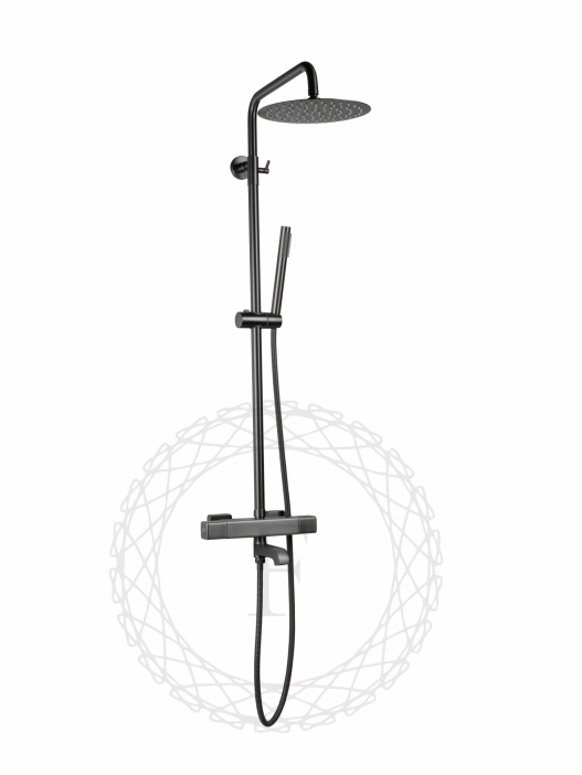 Душевая стойка FILARETE FL2050 с термостатом (Графит)