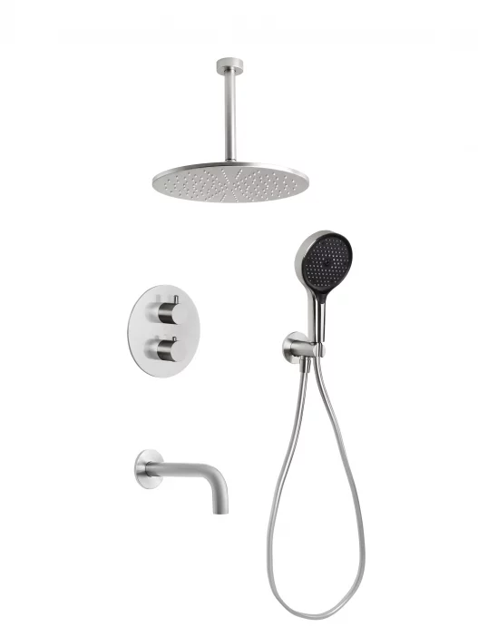 Sistema doccia a scomparsa FILARETE FL1052 con termostato in nichel