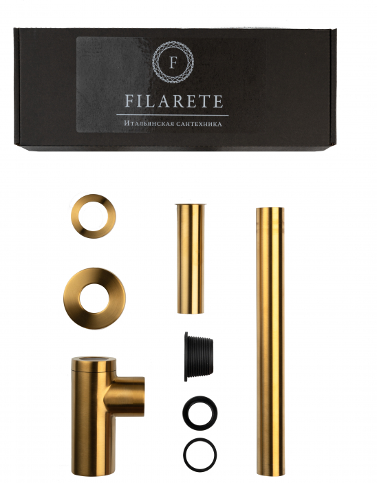 Сифон для раковины FILARETE FL70 (золотой брашированный)