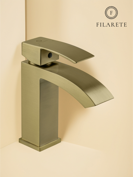 Cмеситель для раковины FILARETE Waterfall FL5010 (Матовое золото)