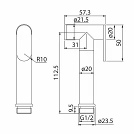 Лейка для гигиенического душа FILARETE FL10 (Золото)