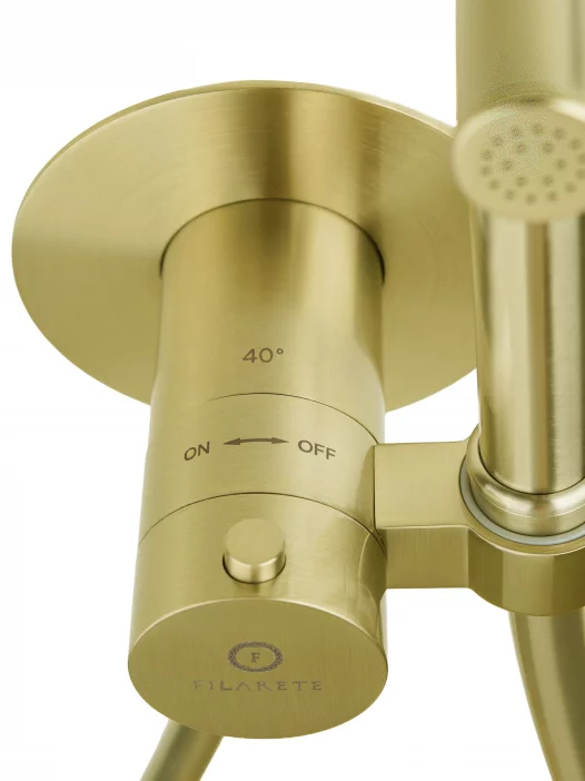Doccia igienica con miscelatore FILARETE FL105 con termostato Oro opaco