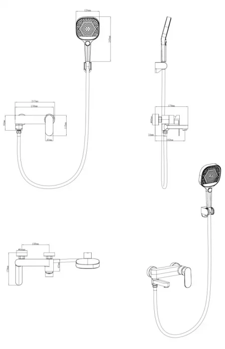 Bath mixer FILARETE FL2130 Nickel
